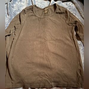 Brown Long Sleeve Top